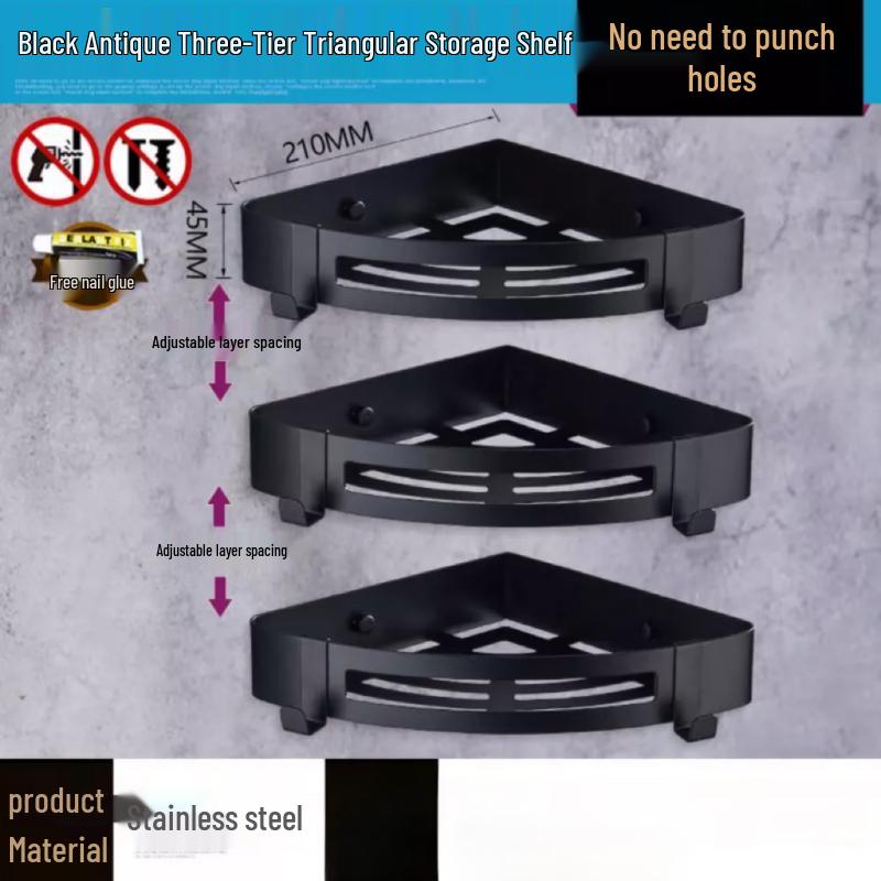 Yuzhu 304 Stainless Steel 3-Tier Corner Shower Caddy
