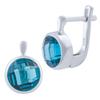 Boucles d'oreilles en argent avec topaze bleue de Londres 3,265 ct (1652923)