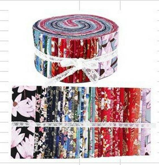 Plain Colored Cotton Fabric Strips Set for DIY Handmade Projects