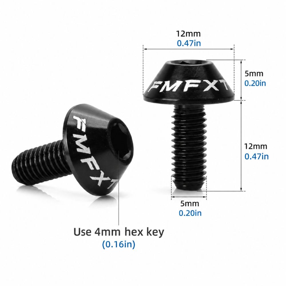 6 Stück M5x12mm Fahrradflaschenhalter-Schrauben Wasserflaschenhalter-Halterungsschrauben Fahrradwartung