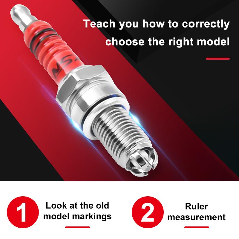 SEAMETAL Bujie de curse 3 electrozi A7TC D8TC Potrivită pentru motocicletă GY6 CG 50 70 110 125 150CC Atv Scooter Motocicletă de teren