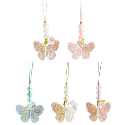 Blumen Schmetterling Hängender Anhänger Handy-Strap Niedliche Taschendekoration für Mädchen Frauen