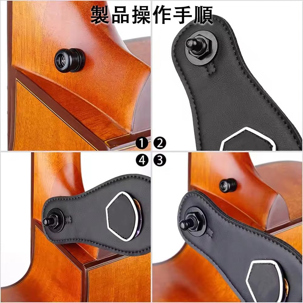XIANFQNKJ Guitar Strap Locks Set of 2 Strap Pins Metal Black Total Length 3.22cm for Guitar Bass