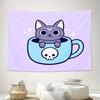 Cute Cat Tapestry Aesthetic Room Decor Anime Wall Hanging Galaxy Home Decor Witchy Dark Academia Bedroom Decor Gifts
