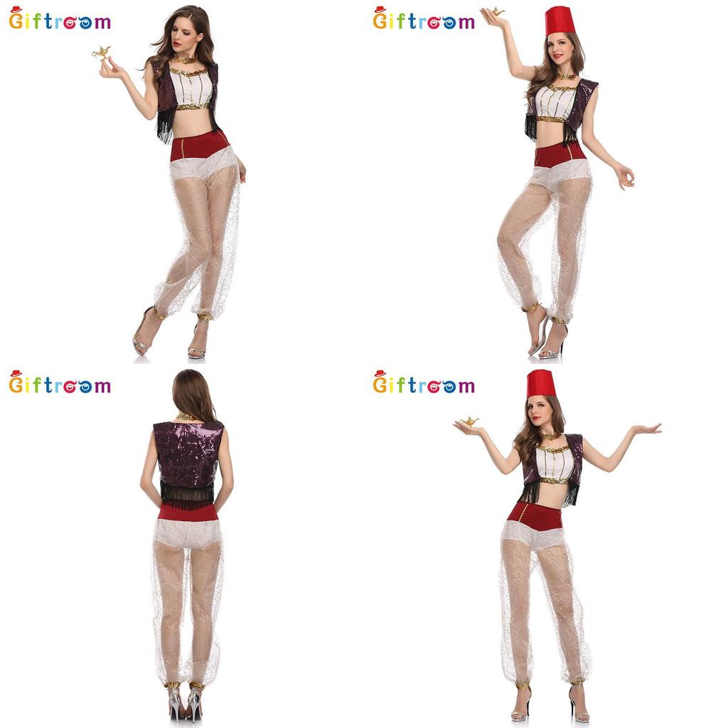 Elegant Adult Sheer Mesh Festival Costume For Women With Glittering Gold Accents