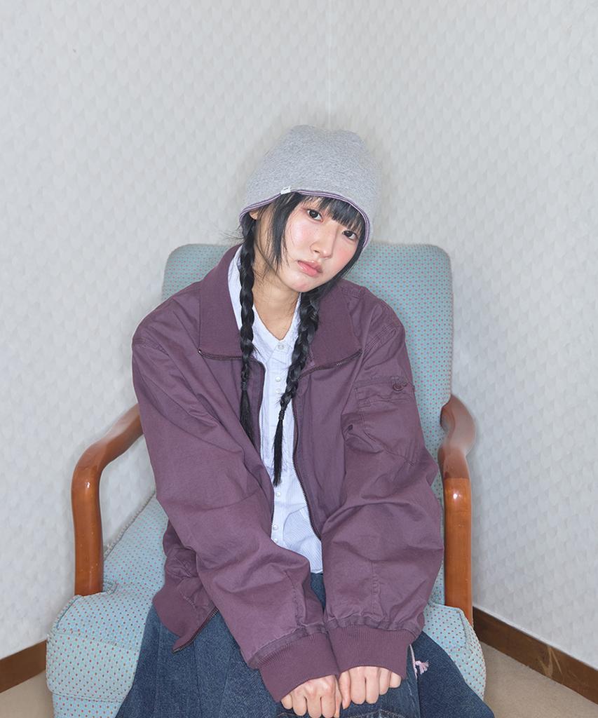 Kiibi Cozy Stripe Reversible Beanie Purple