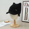 Winter Cat Ear Hat for Women with Plush Velvet Thickened Cold Proof Wool Hat Warm Ear Protection Knitted Casual Versatile Baseball Cap