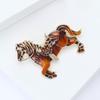 4-Color Alloy Running Horse Brooch Pins Fashion Exquisite Zodiac Horse Badge Women Kid'S Clothes Backpack Brooches New Year Gift