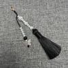 Faux Pearl Tassel Bag Charm With Retro Silver Butterfly Pendant Suitable For Handbags Backpacks Keys Hanfu Decoration