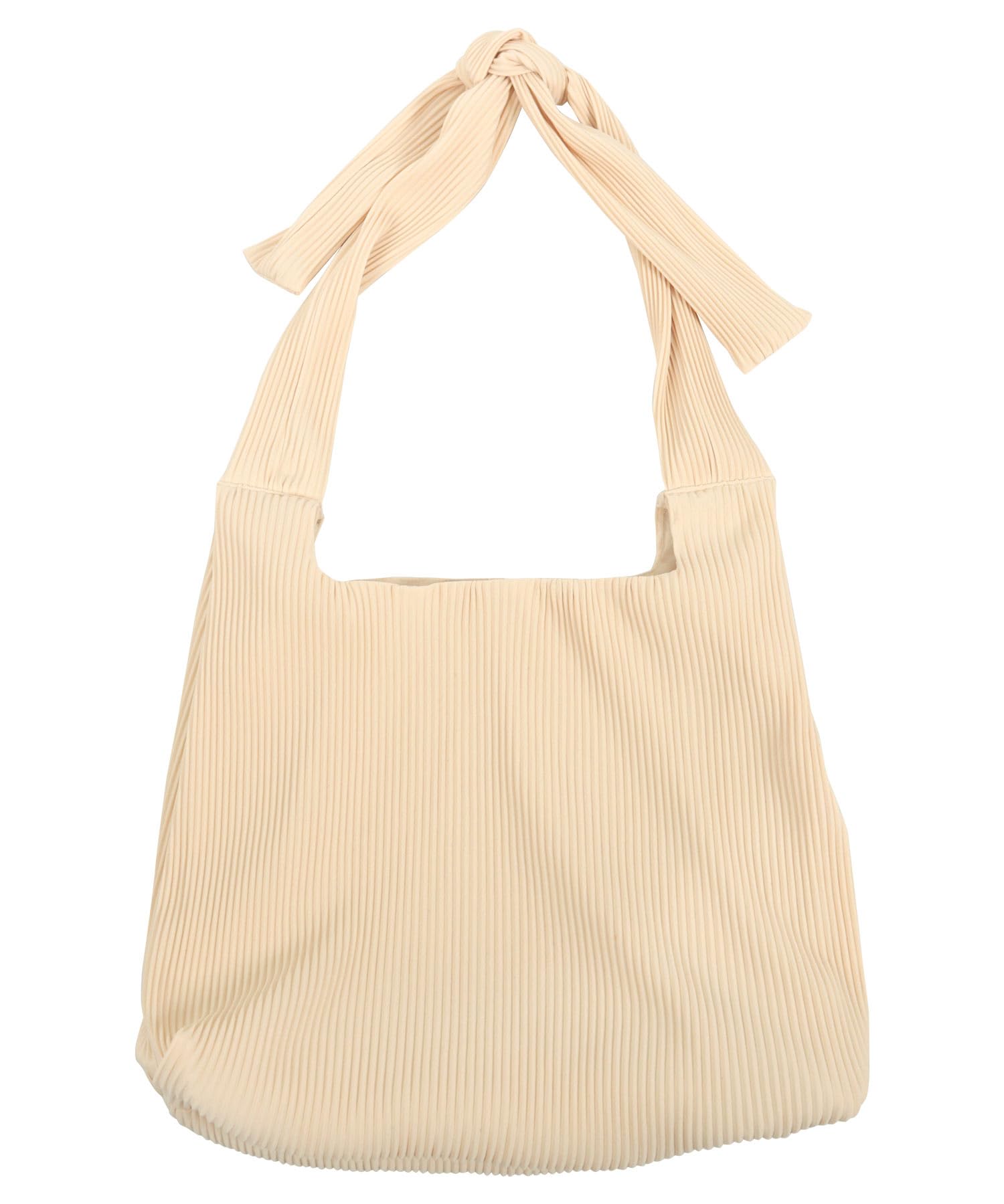 

Kobe Lettuce [Yui Collaboration] Tote Bag with Ribbon and Frills, Large Capacity, Mother s Bag [B1588] Free Size, Pleated Beige
