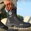 Sommer Herren- und Damen Atmungsaktives Mesh High-Top Trainingsschuhe Vier Jahreszeiten Canvas Stiefel Sicherheitsschuhe Arbeitsschuhe High-Top Sicherheitsschuhe Herren