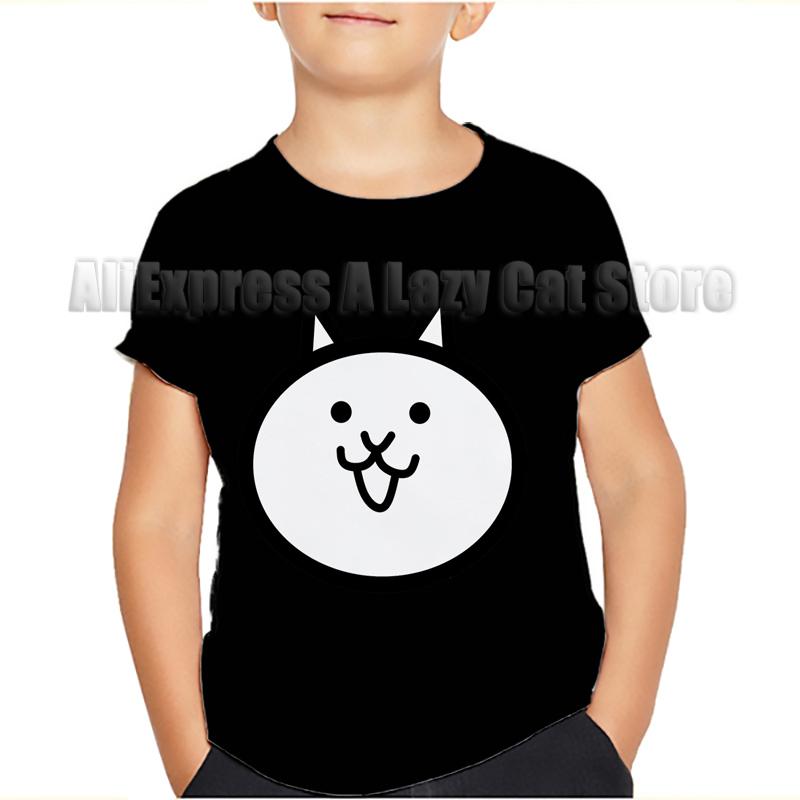 Game The Battle Cats T Shirt Banban Garden O-Neck Tshirt Cartoon Tops Tees Children Anime T-shirt Summer Clothes Camiseta