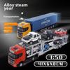 Scania Alloy Container Truck Model - Double-Layer Semi-Trailer Toy