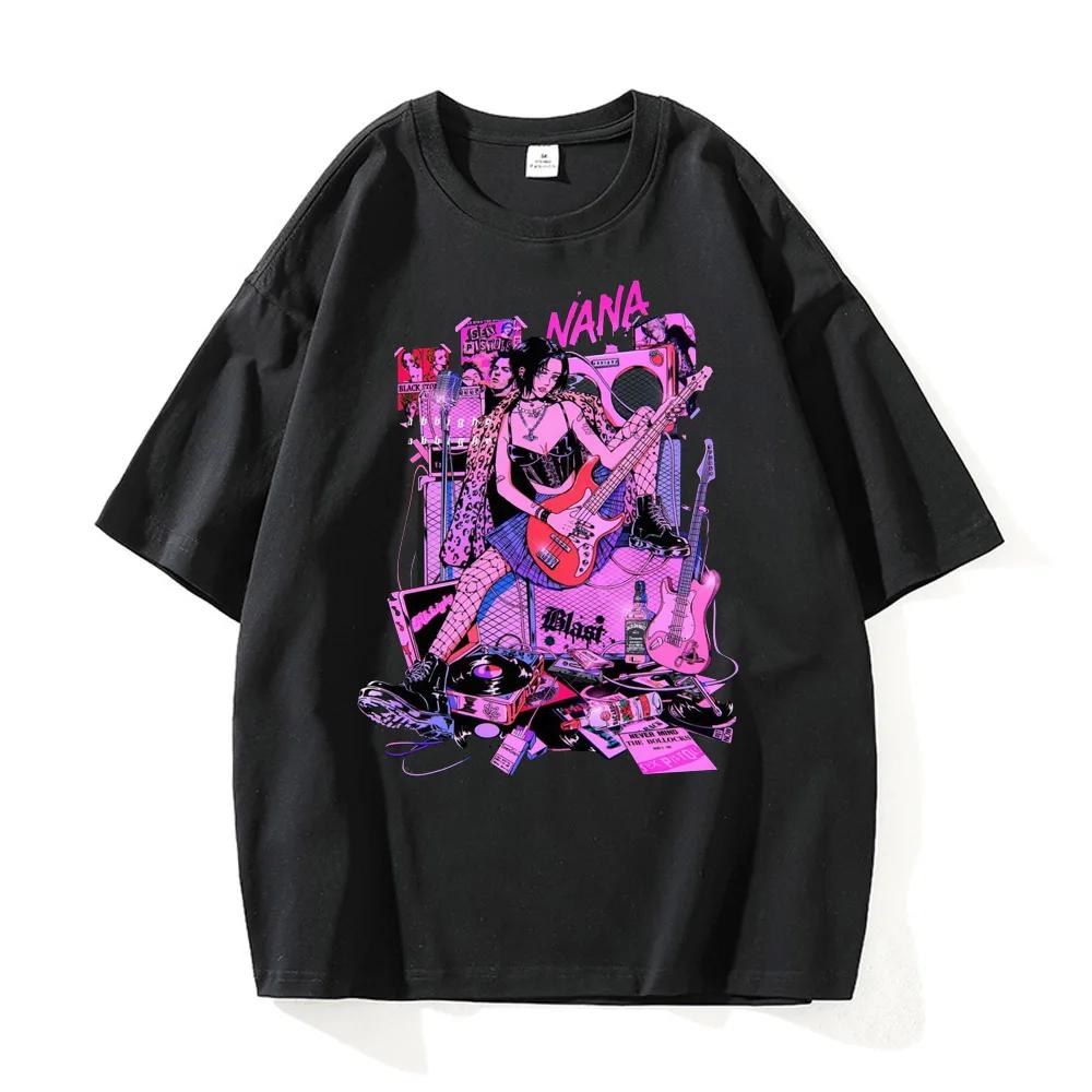 Japanese Manga Black Stone Osaki Nai Nai Retro Men's and Women's Short-sleeved Personality Anime Surrounding Cotton T-shirt Y2K