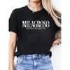 Taglie Europee T-shirt Sportiva Casual da Donna Girocollo Manica Corta con Stampa di Lettere Spagnole per Primavera ed Estate