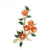 Frauen Brosche süße Herbst Persimmon Revers Pins Harz Obst Abzeichen Luxus Schmuck Zubehör für Kleidung
