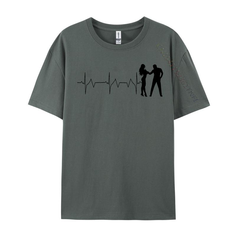 Heart Beat Tshirts For Unisex Custom Thanksgiving Day Tops T Shirt Family Clothing Shirt Round Neck Pure Cotton