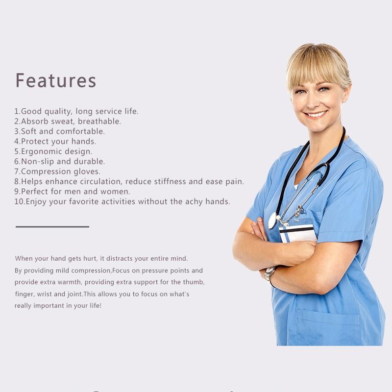 Compression Arthritis Gloves Cotton Joint Pain Relief Wrist Support Hand Brace Women Men Therapy Wristband Compression Gloves