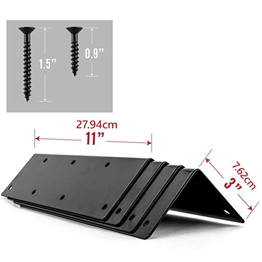 Hörnstag för odlingslåda med skruvar Stadiga 11"x3"x 3" Metallhörnstag för odlingslåda för möbler