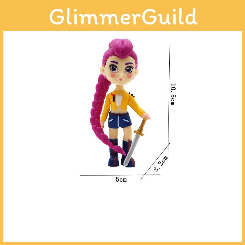 Kpop Demon Hunters Collectible Figure With Plastic Material For Display And Gift