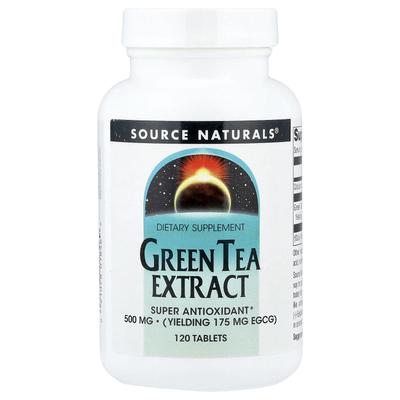 Extrait de Thé Vert, 500 mg, 120 Comprimés