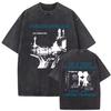 Soldes d'été T-shirt Vintage Lavé Graphique Groupe de Rock Radiohead Unisexe Harajuku T-shirt Y2K Gothique Coton Oversize