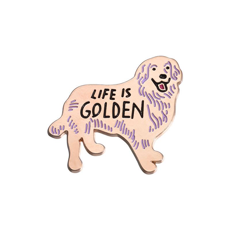 

Creative Golden Retriever Metal Brooch Pin For Dog Lovers Unique Collectible Accessory