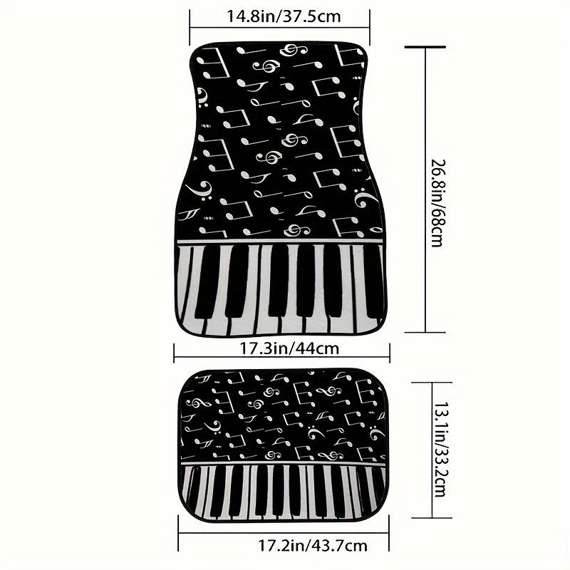 Universele 4 stuks Piano Muziekpatroon Waterdichte Auto Vloermatten - Voor & Achter Volledige Set Auto Accessoires, Interieur Benodigdheden
