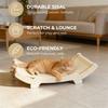 Big Size Scratch Pad And Relaxation Bed Combined Sisal Top Wooden Bottom Comfortable For Large Animals