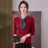 New sweater middle-aged spring and autumn temperament long-sleeved bottoming shirt mother knitted top middle-aged women's clothing