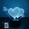 3D LED Night Light USB RGB Lamp illusion I Love You Gadget Heart Bedroom Desk Lamps Home Decoration Romantic Night Love Gifts