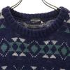 Brooks Brothers 80s 90s Made in England, 100% wool, old Overall handle Long sleeve sweater Men's Used