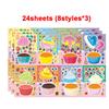 Make-a-Cake Sticker Sheets DIY Make Your Own Birthday Cake Puzzle Stickers for Kids Boys Girls Party Favor Games Toys Gifts
