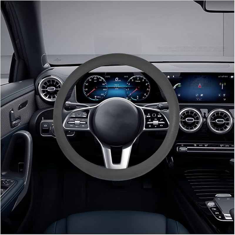 AICEL Car Silicone Steering Wheel Cover, Soft Anti-Slip Auto Steering Wheel Protector Fit 14 Inch, Universal Vehicle Interior Accessories for Cars,