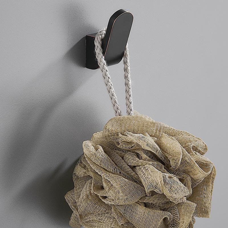 Bathroom Towel Wall Hooks Black/White Kitchen Robe Hook Brass Brushed Gold Key Hat Bag Hanger Holder Clothes Hook 5 colors