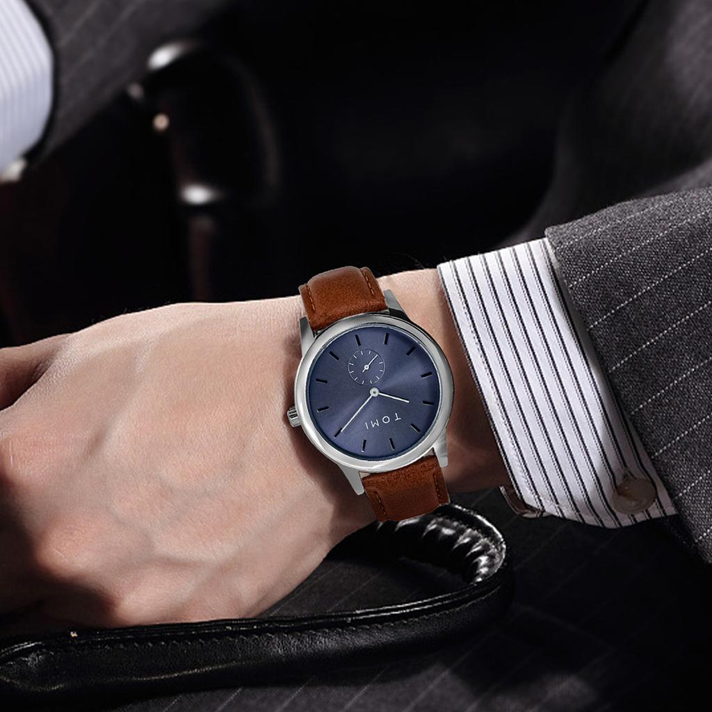 Fashion Men's Two Pin Half Belt Watch Casual and Minimalist Men's Quartz Watch