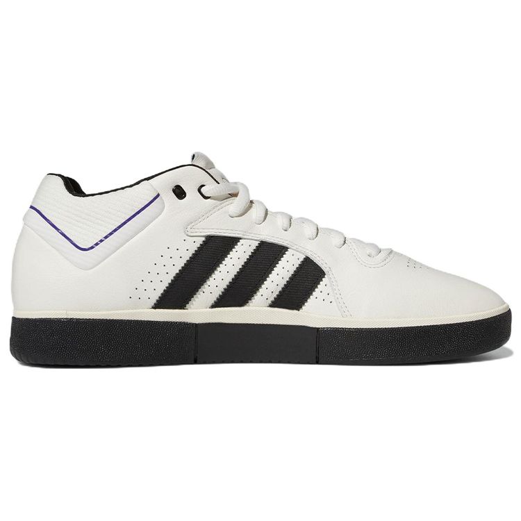 Adidas Tyshawn White Black Herren-Sneakers Cloud-White Core-Black Collegiate-Purple GY6950