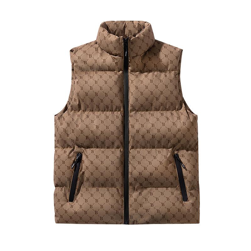 Autumn and winter new velvet warm vest versatile loose casual jacket men's fashion trend zipper vest