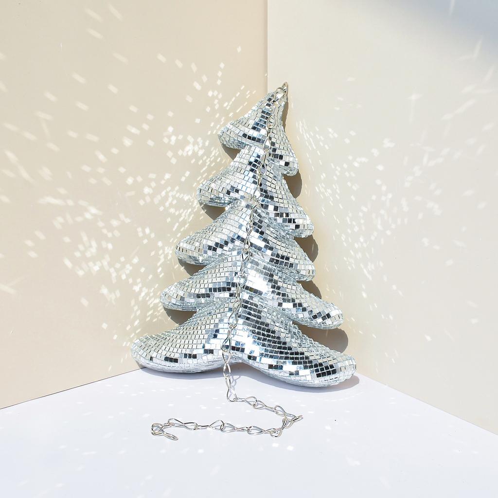 Sparkling Discos Bauble Christmas Hanging Decorations Stylish Festives Accessories Light Reflectings Glass Ornament