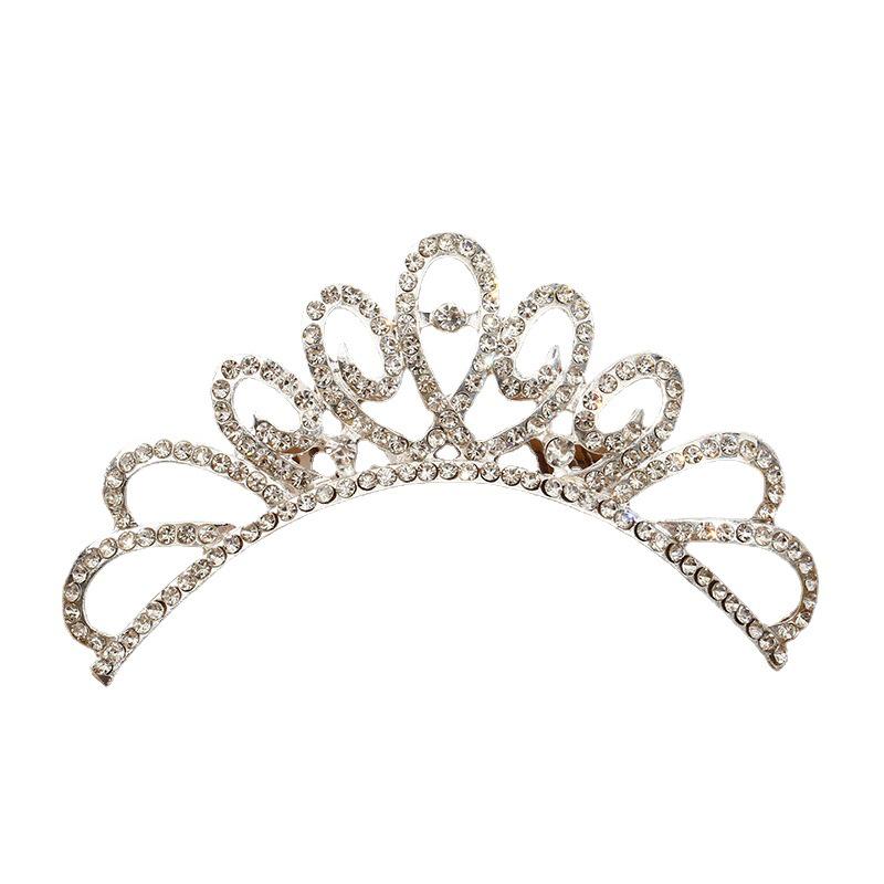Rhinestone Tiara for Girls - Princess Crown Headpiece, Birthday Gift & Performance Hair Accessory
