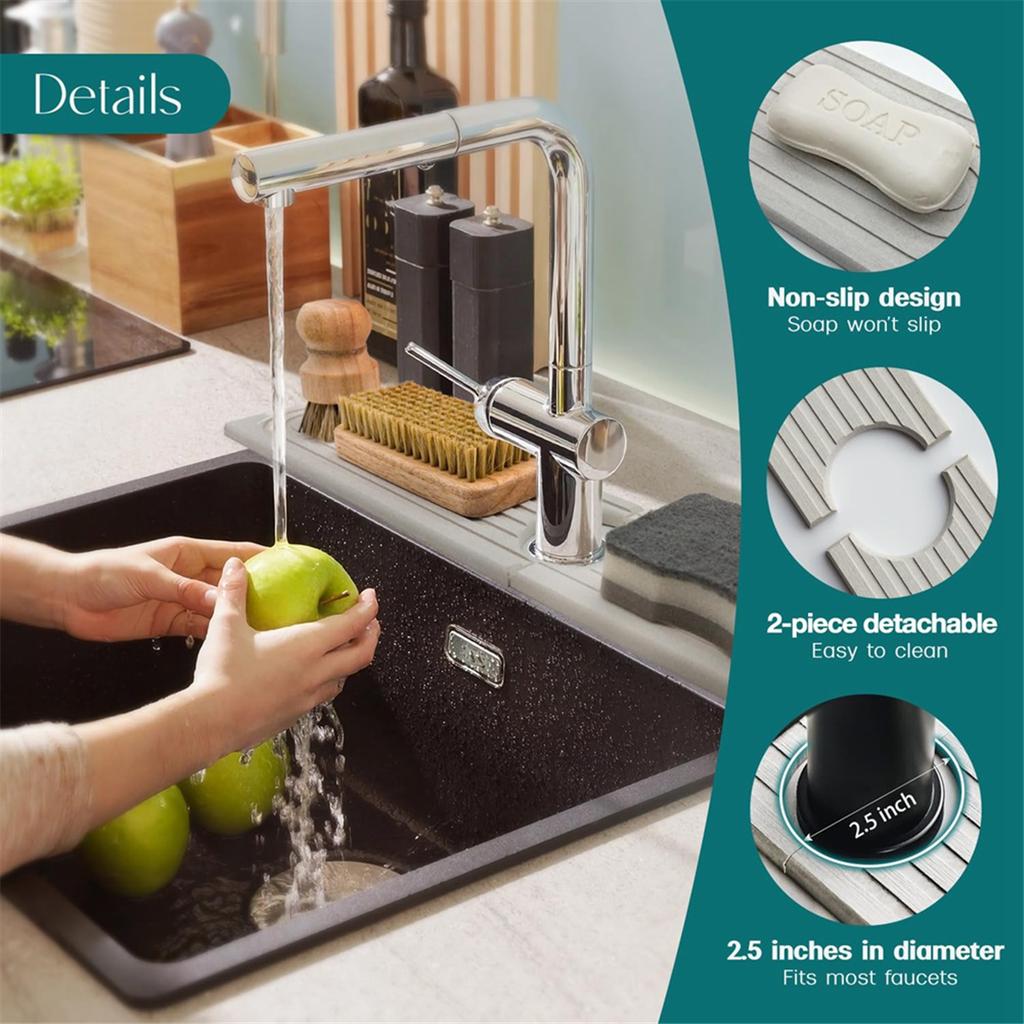 2025+Diatom Mud Water-Absorbing Quick-Drying Hard Mat for Kitchen Bathroom Sink Faucet Mat