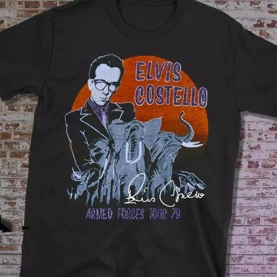 ELVIS COSTELLO Armed Forces Tour Cotton T Shirt Full Size Unisex T-Shirt XXXXL