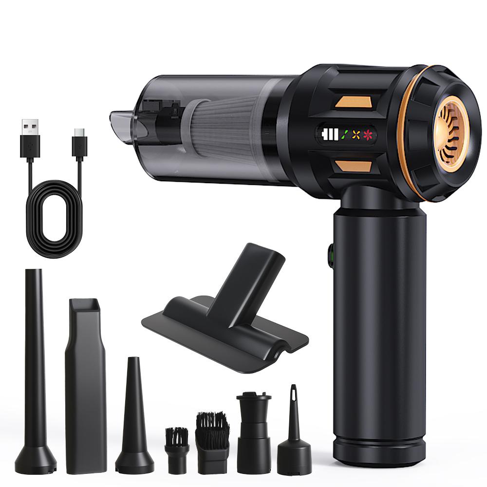 2025 Turbo Jet Fan Handheld Vaccum Cleaners Car Hand Tools Wireless Strong Blowing/Suction Cleaner Quick Inflation Air Duster
