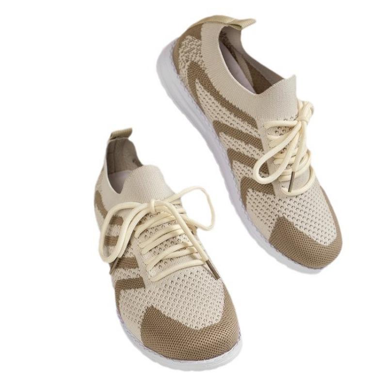 New spring and autumn women's flying woven mesh casual flat-soled single shoes lightweight women's shoes