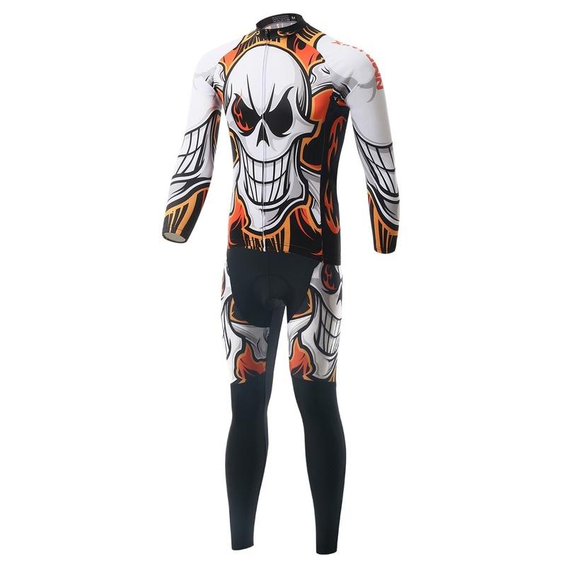 Prodyšné jezdecké dresy na kolo Sada cyklistického oblečení Rychleschnoucí muži Oblečení na kolo s dlouhým rukávem Oblek Punčochové kalhoty