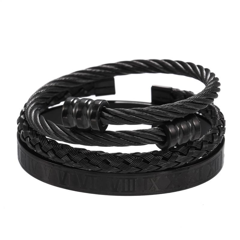 Punk-Retro-Armbänder aus Stahl mit geometrischen Formen für Herren mit mehrfarbigen Spiralen – ideal als Geschenk für Festivals
