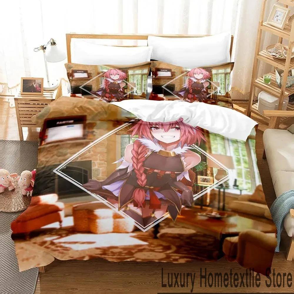 

3D-принт FateApocrypha Astolfo Anime Комплект постельного белья для мальчиков и девочек Twin Queen King Size Пододеяльник Наволочка Кровать для мальчиков Взрослый 70x133cm 2pcs