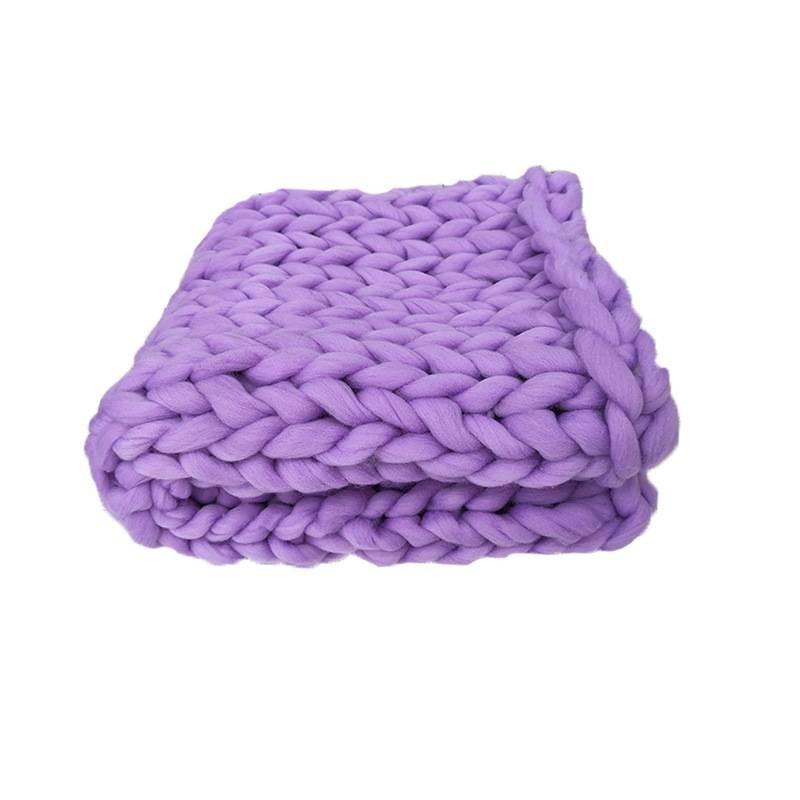 Bearaby Weaving Ultra Coarse Blanket With Solid Color Design For Household Daily