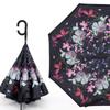 Automatic reverse umbrella straight rod long handle double-layer umbrella car umbrella large double reflective umbrella wind-resistant reinforcement