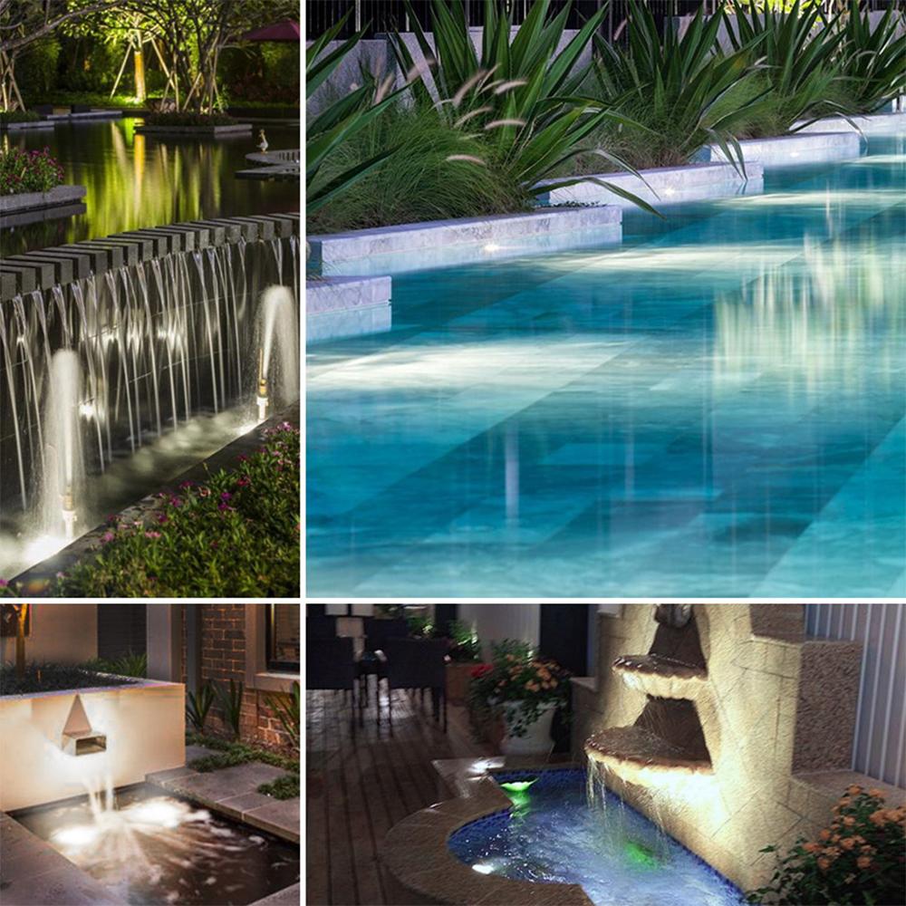 LED Pool Lights Waterproof Solar Garden Pond Light Pathway Walkway Lawn Backyard Lighting Outdoor Security Landscape Lamp